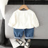 Spring and Autumn Boys' Long Sleeve Suit Two-Piece Set